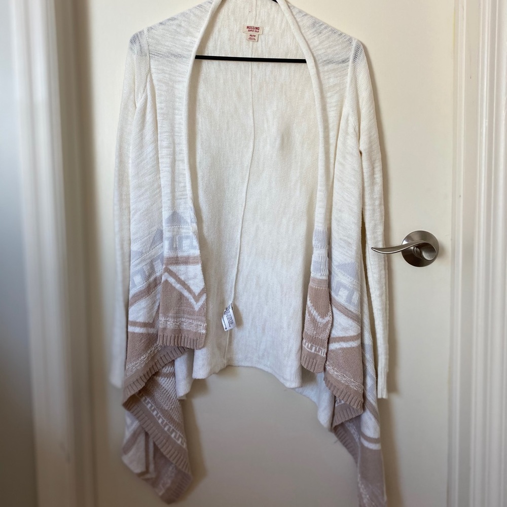 White and brown sweater